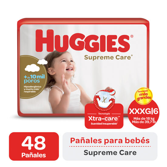 Pañal Huggies Supreme Care Ahorrapack XXXG X 48 Unidades